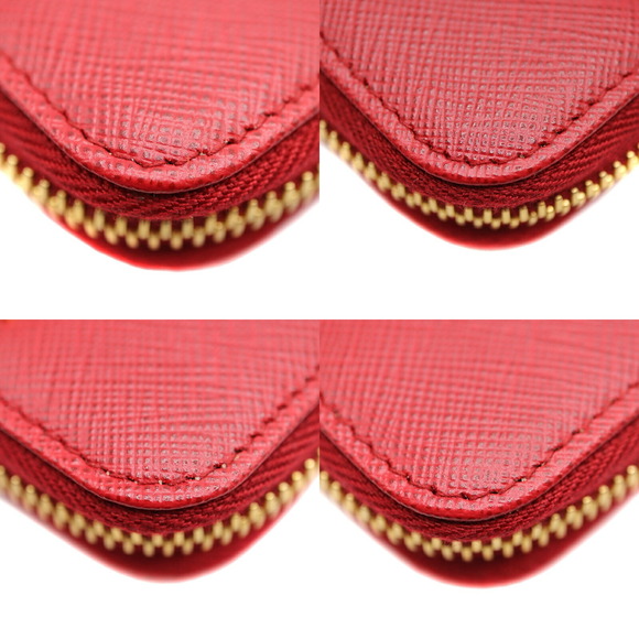 Prada Compact Wallet Red Leather - Picture 6 of 8